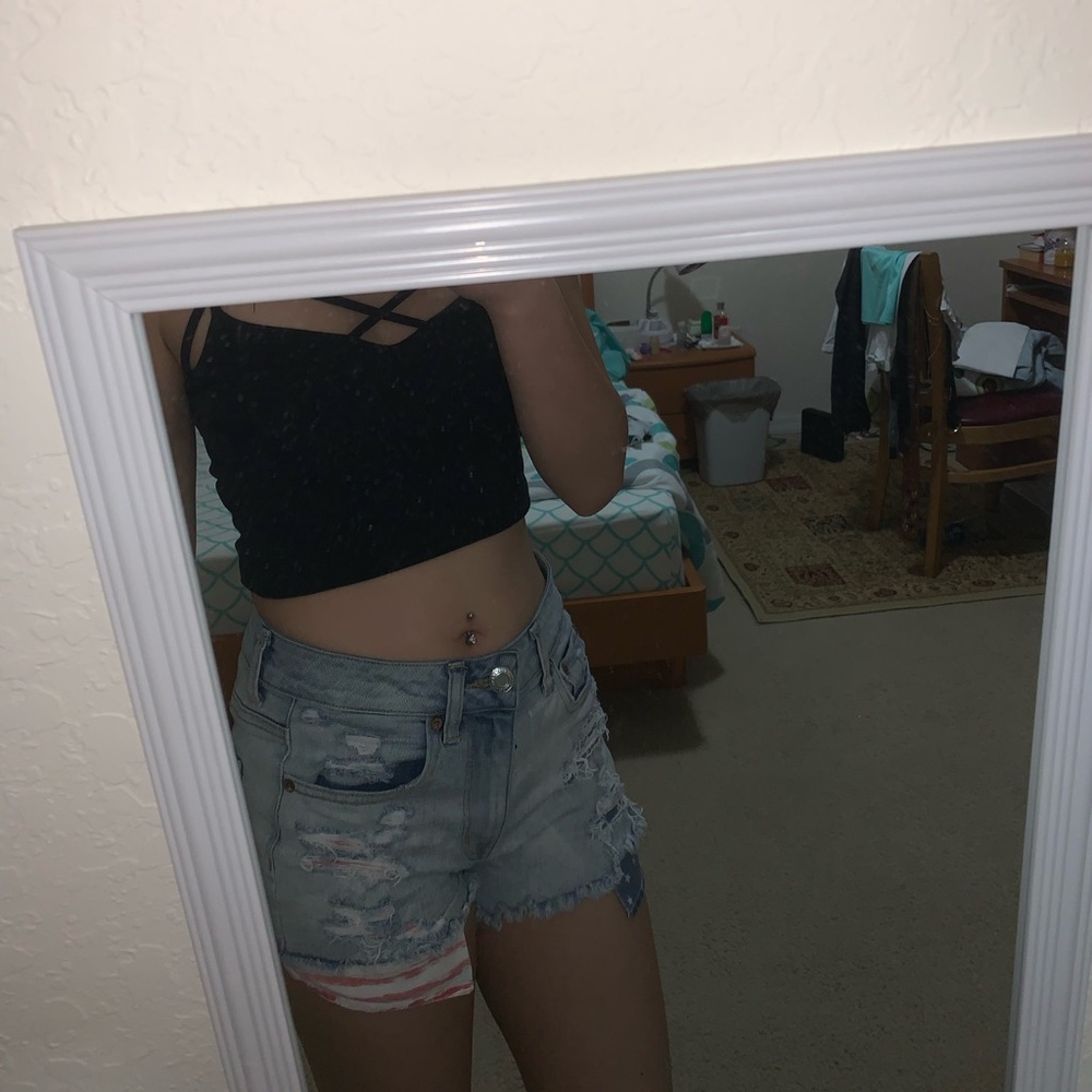 Acid Wash Ripped Shorts